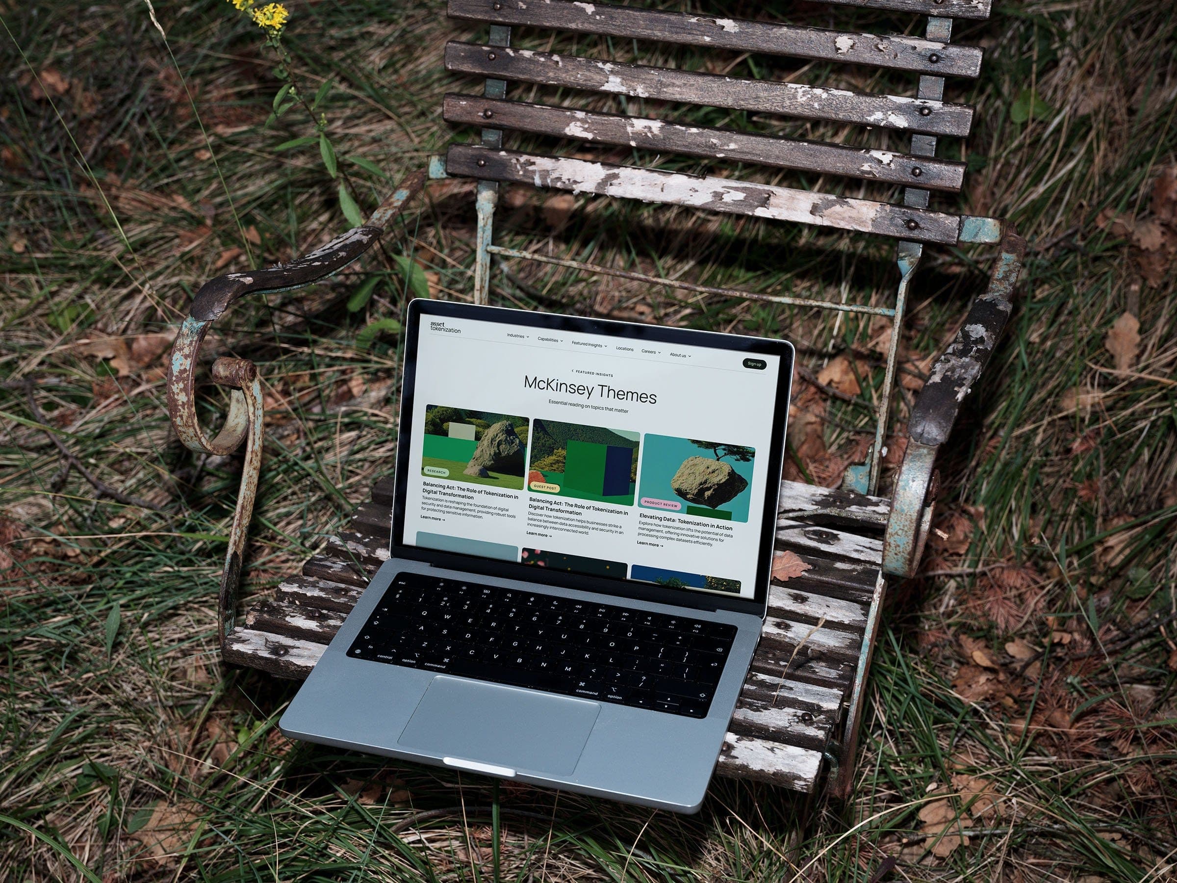 Asset Tokenization website on a MacBook
