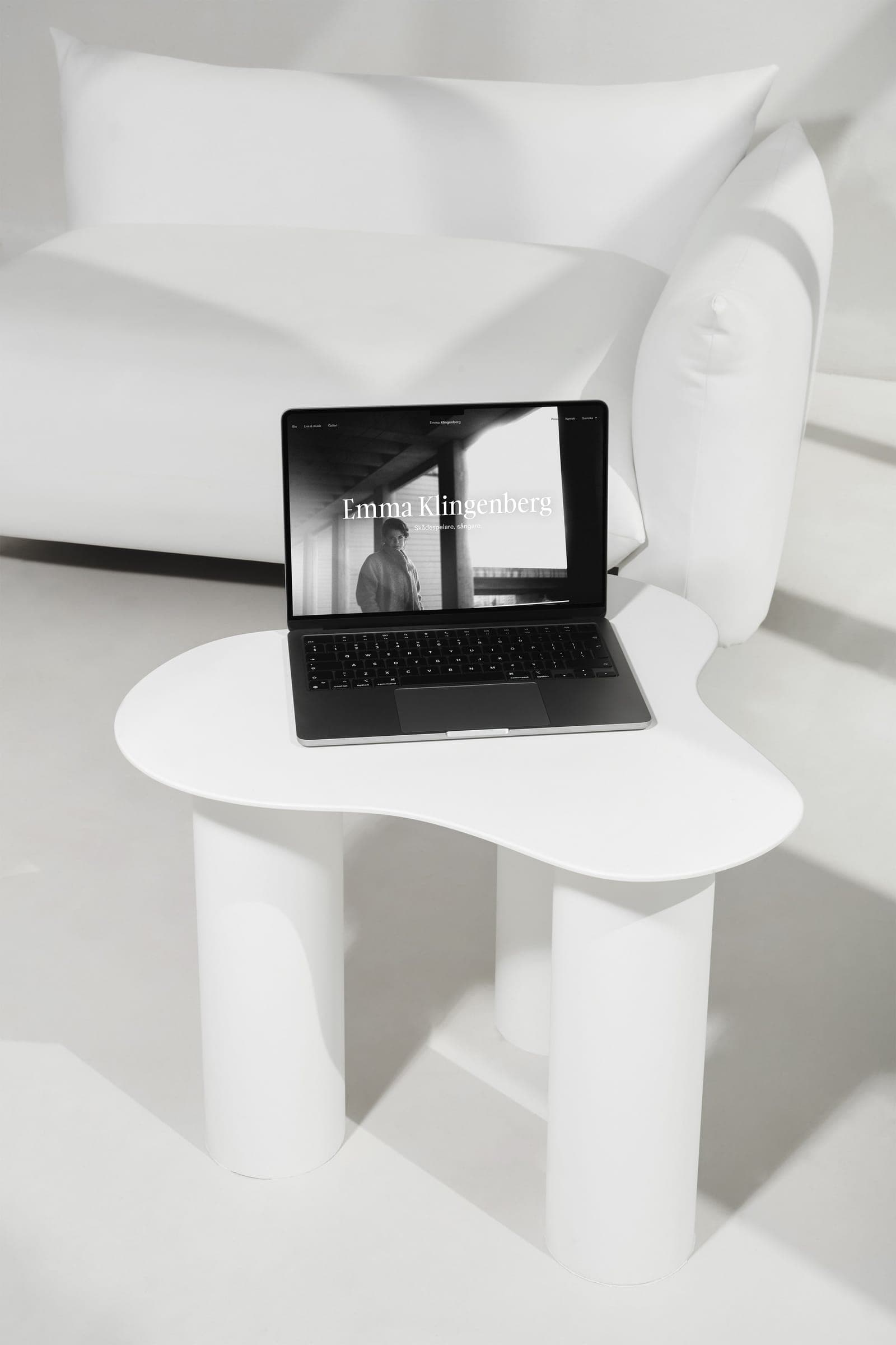 Emma Klingenberg website on a Mac