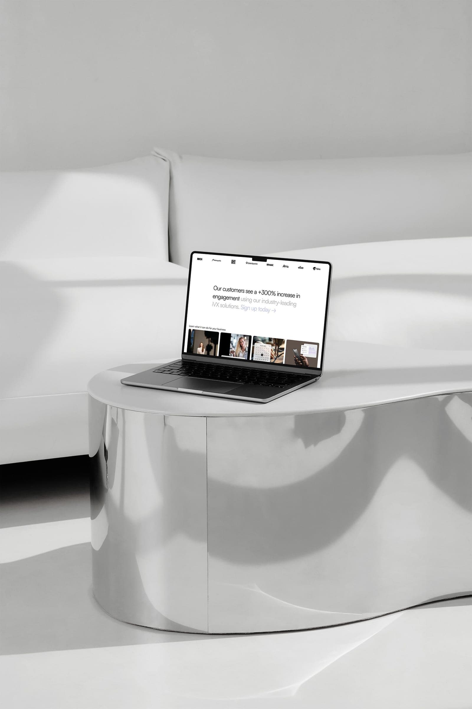 Videobot website on a laptop