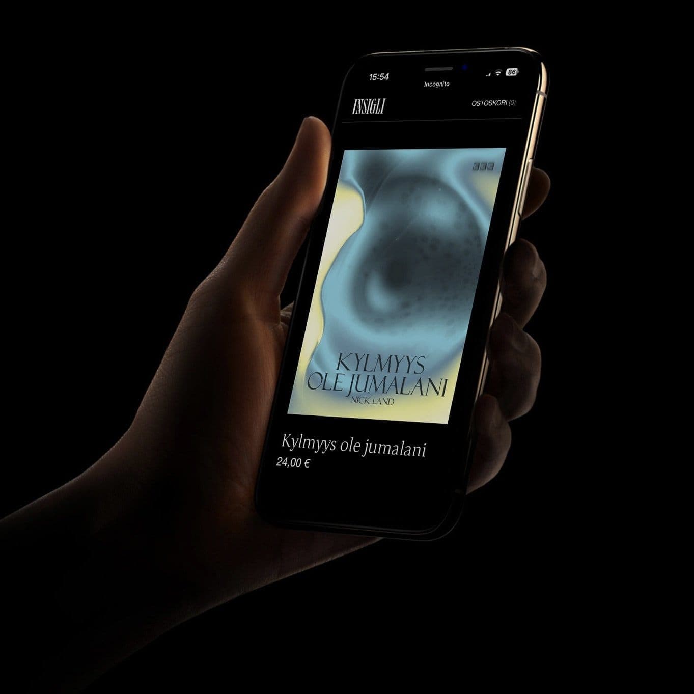 Insigli website on an iPhone